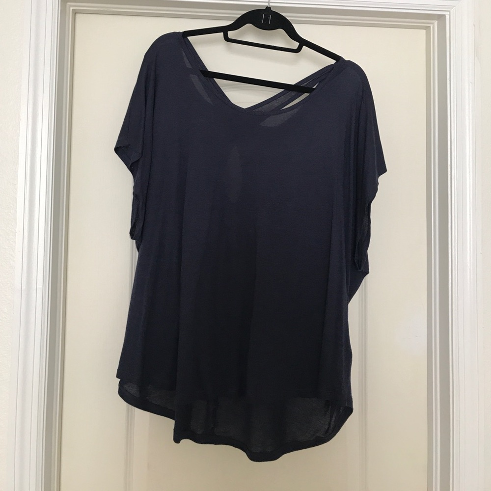 Navy Cutout Tee