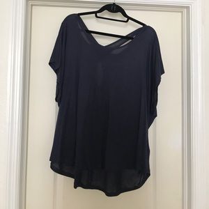 Navy Cutout Tee