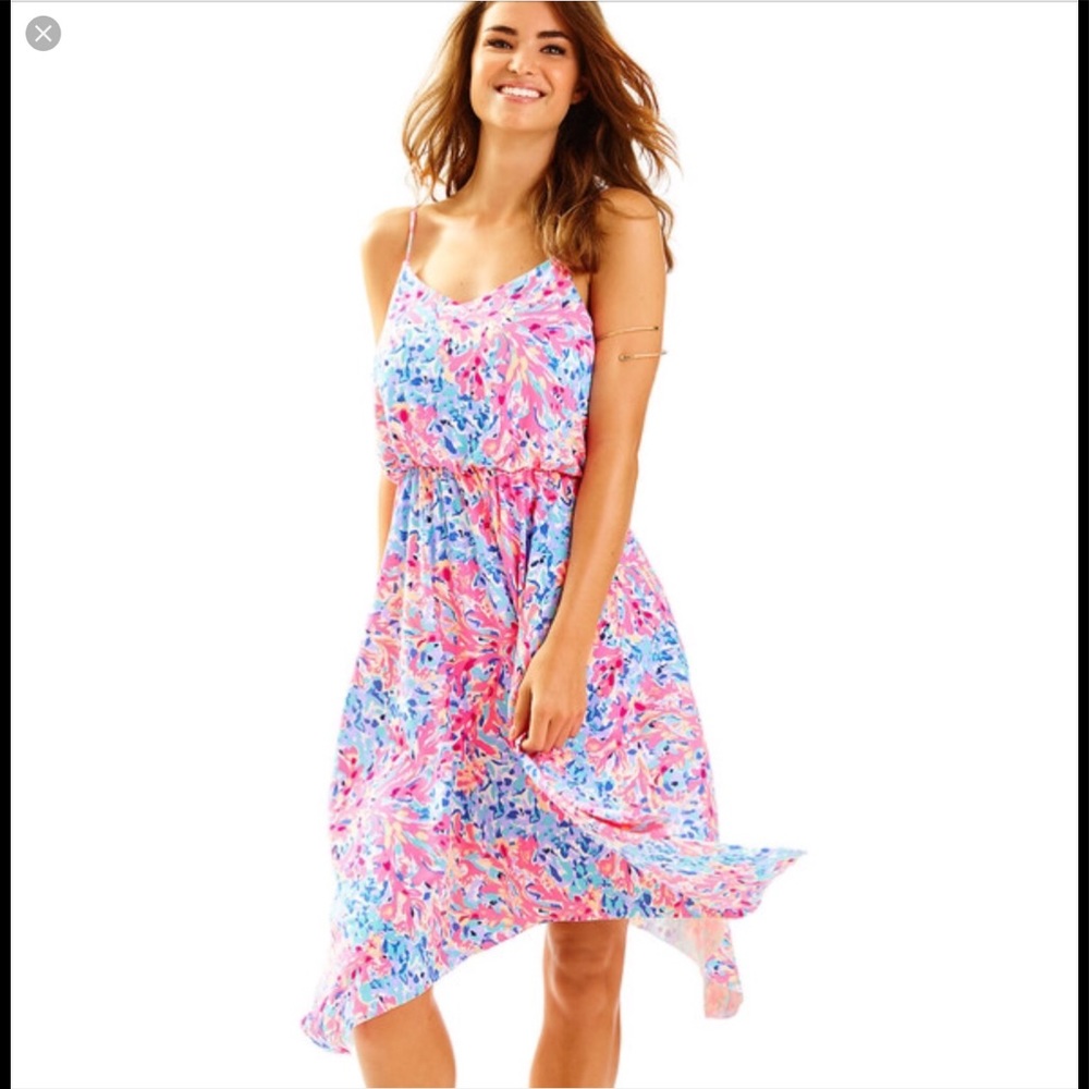 Lilly Pulitzer Dominica Hankerchief Hem Dress