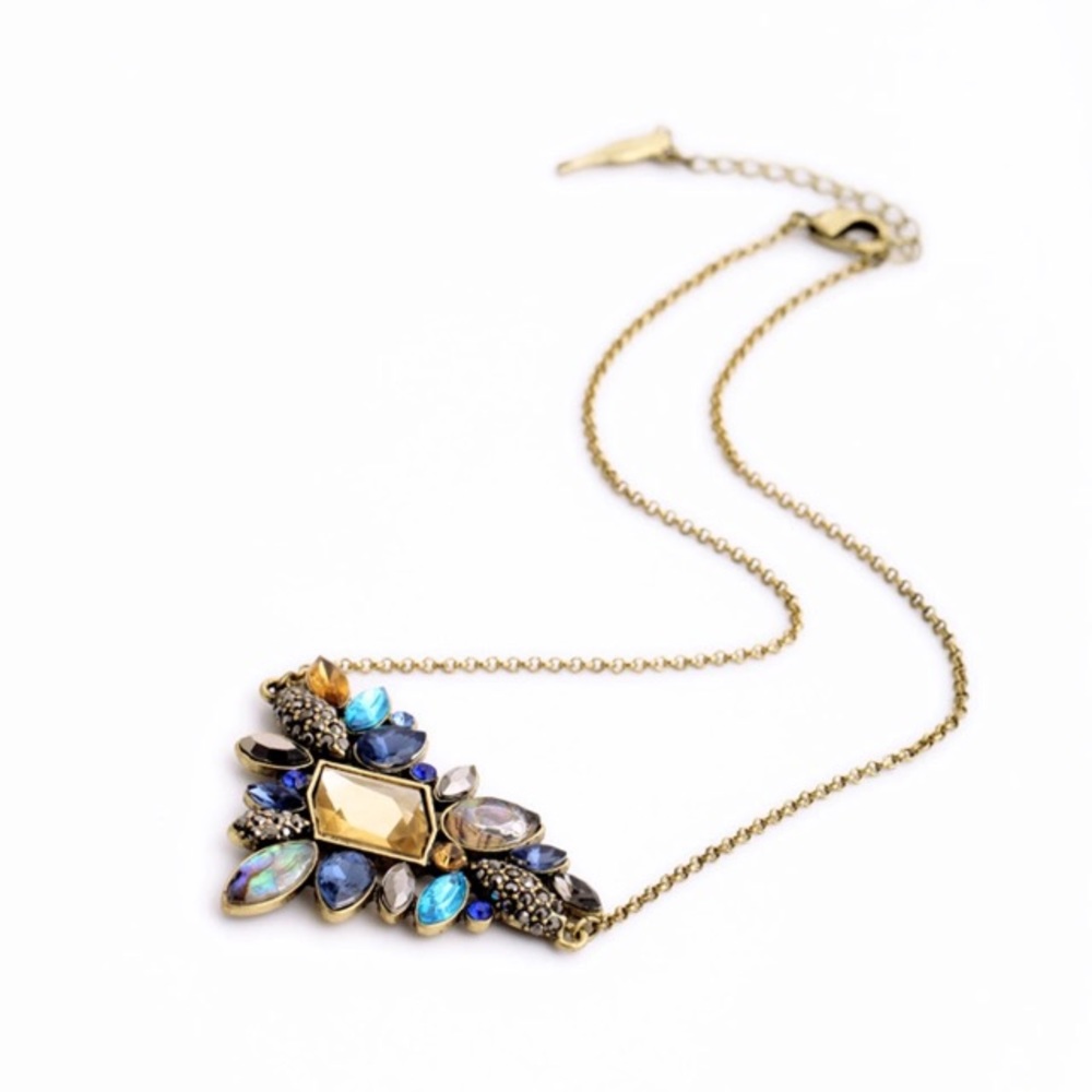 Colorful Crystal Statement Necklace - Picture 4 of 4