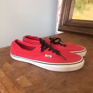 Red vans sneakers