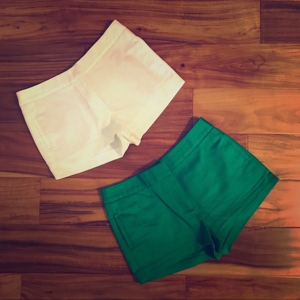 White and green shorts