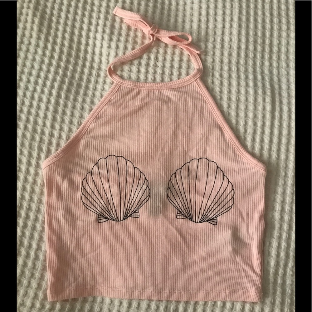 Mermaid halter top with shells