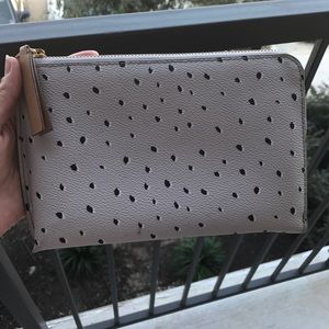 Banana Republic Spotted Clutch with Phone Charger