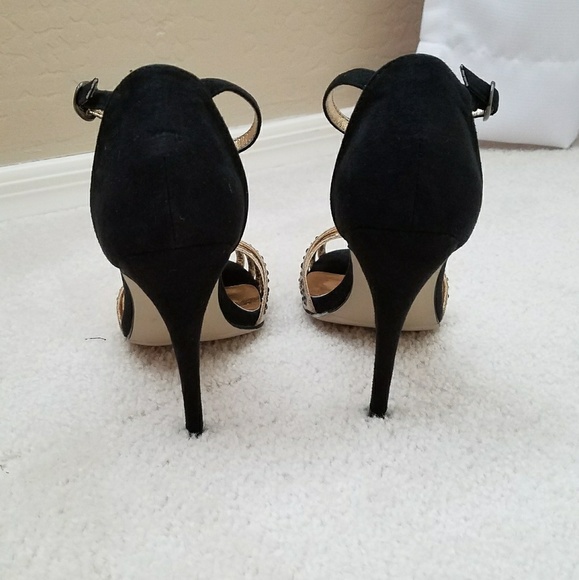 MADDEN GIRL Dimitrius studded T-strap black heels - Picture 3 of 4