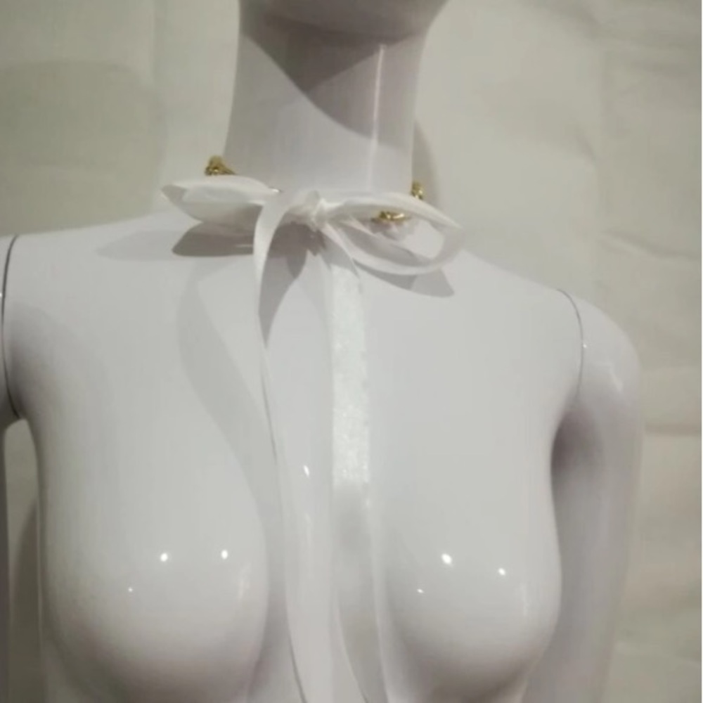 🌟HOST PICK💫Elegant Ribbon Gold Chain Choker - Picture 7 of 7