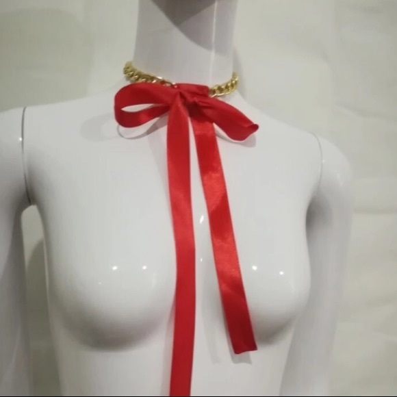 🌟HOST PICK💫Elegant Ribbon Gold Chain Choker - Picture 6 of 7