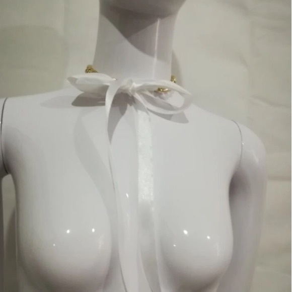 🌟HOST PICK💫Elegant Ribbon Gold Chain Choker - Picture 7 of 7