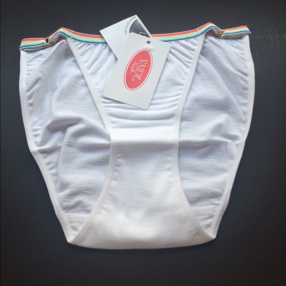 Pack of 3 white cotton panties made in Europe