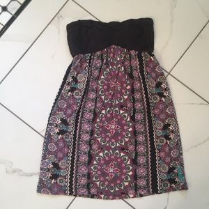 🦋 Billabong Strapless Boho Dress • Small