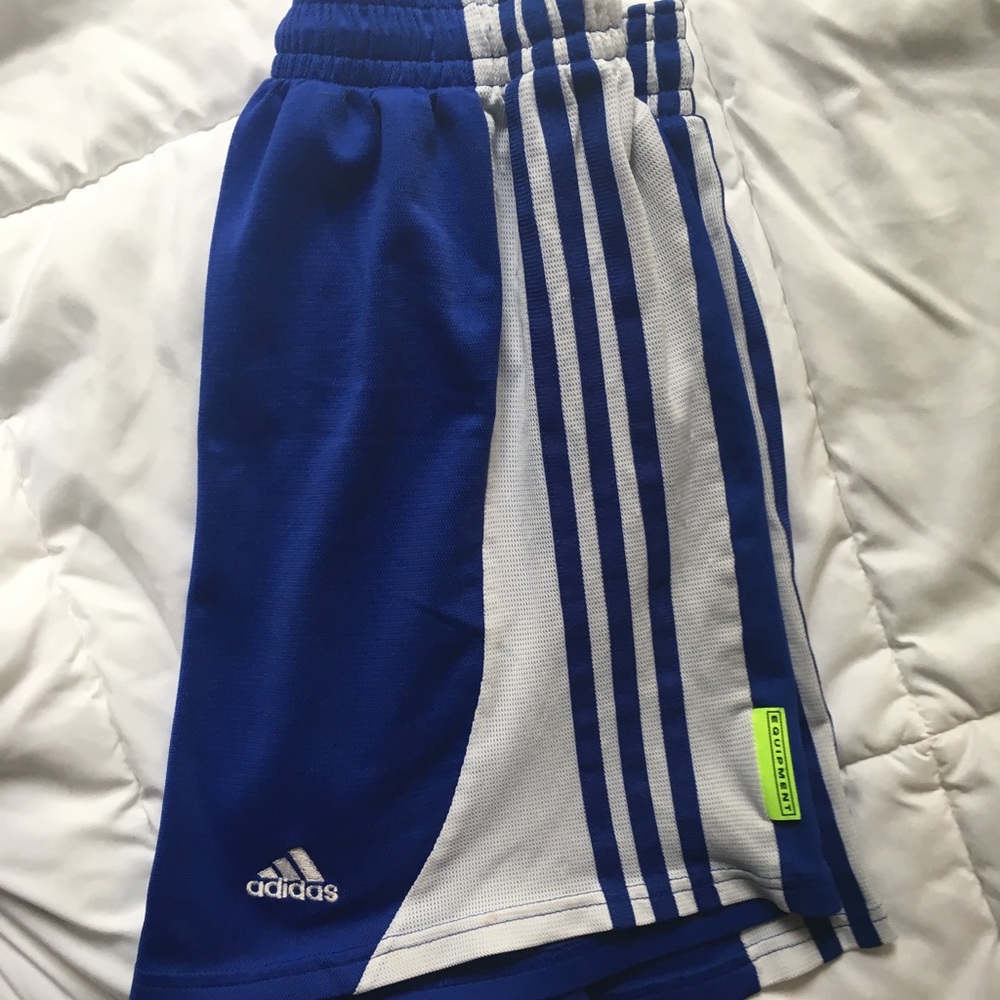 Adidas royal blue soccer shorts