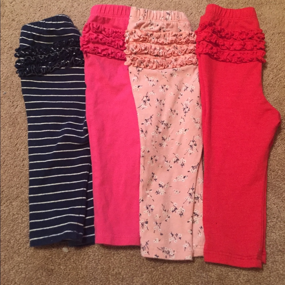 {Old Navy} Ruffle butt baby girl leggings bundle