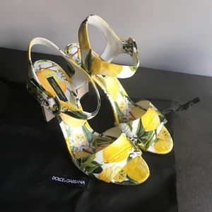 Dolce & Gabbana printed faille sandals
