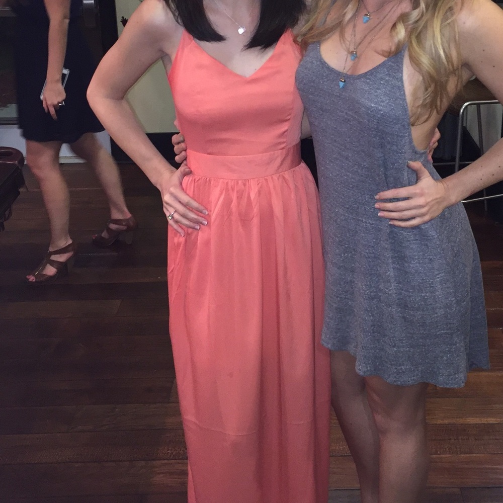 Tobi sherbet backless maxi dress XS