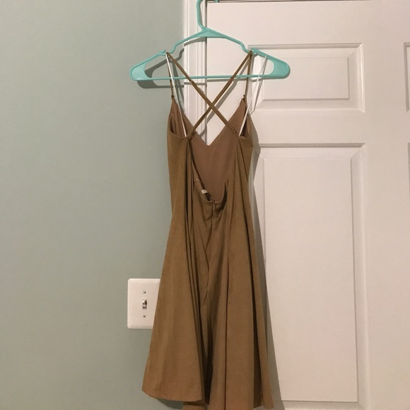 Faux Suede Open Back Dress - Picture 2 of 2