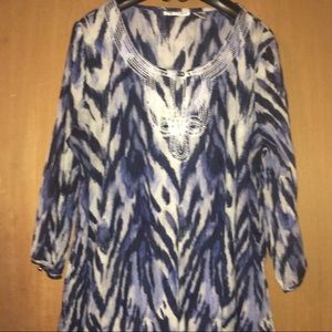 "Tie dye" tunic top
