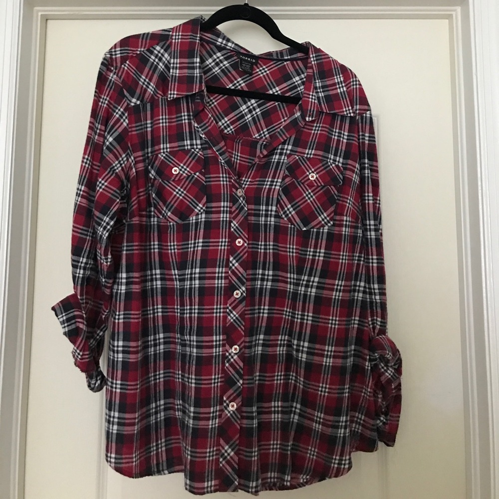 Torrid Plaid Button-Down