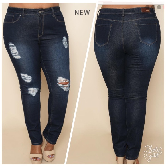 NEW PLUS ๐
ฟ๏ธ Had your chance dark skinny jeans - Picture 2 of 8
