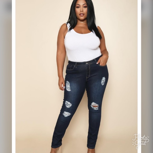 Denim - NEW PLUS 🅿️ Had your chance dark skinny jeans