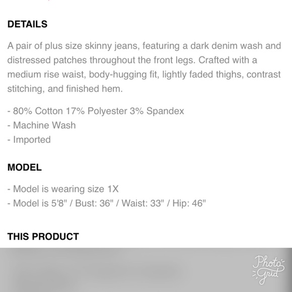 NEW PLUS ๐
ฟ๏ธ Had your chance dark skinny jeans - Picture 8 of 8