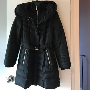 Kenzie belted down puffer coat