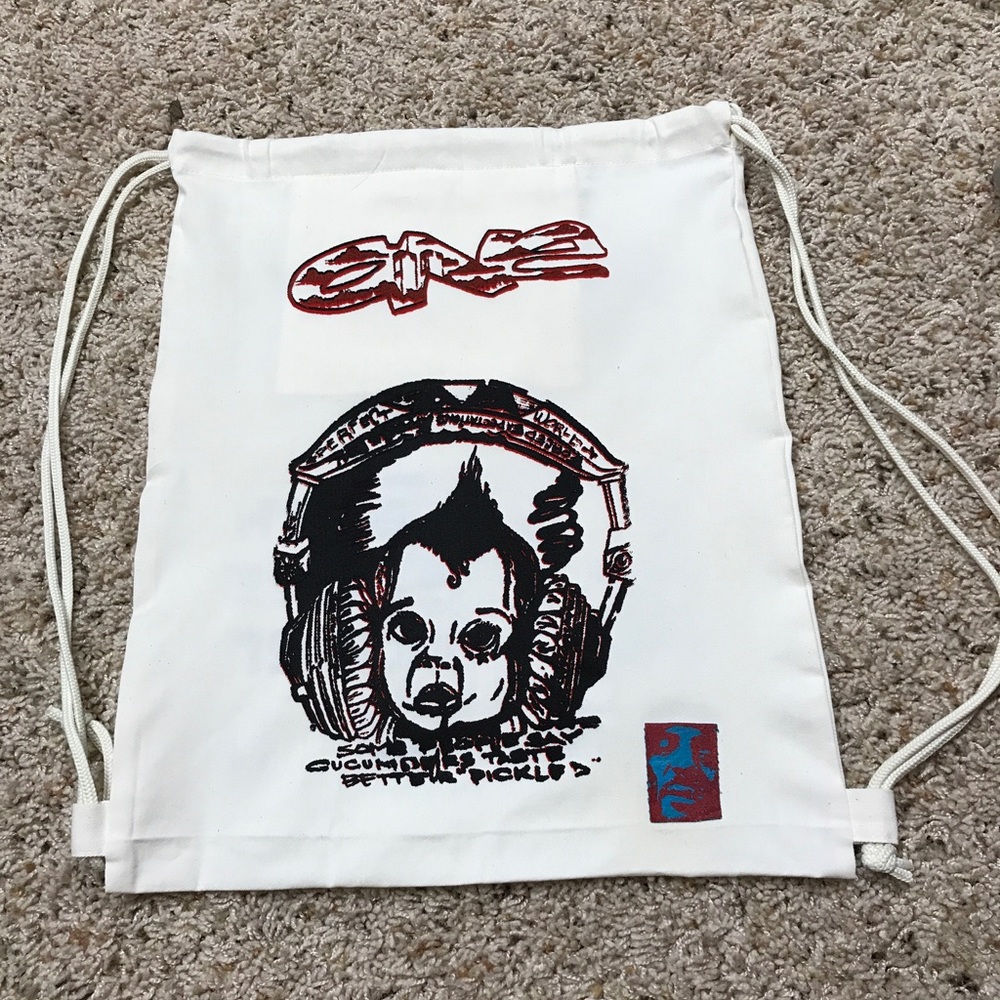 Screen printed One&OnlyArts string style backpack