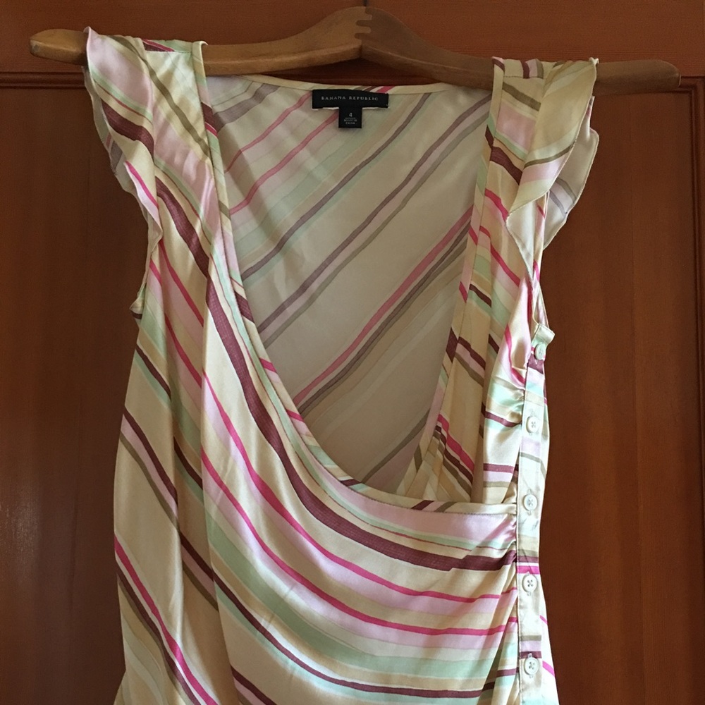 Stripe Silk Blouse