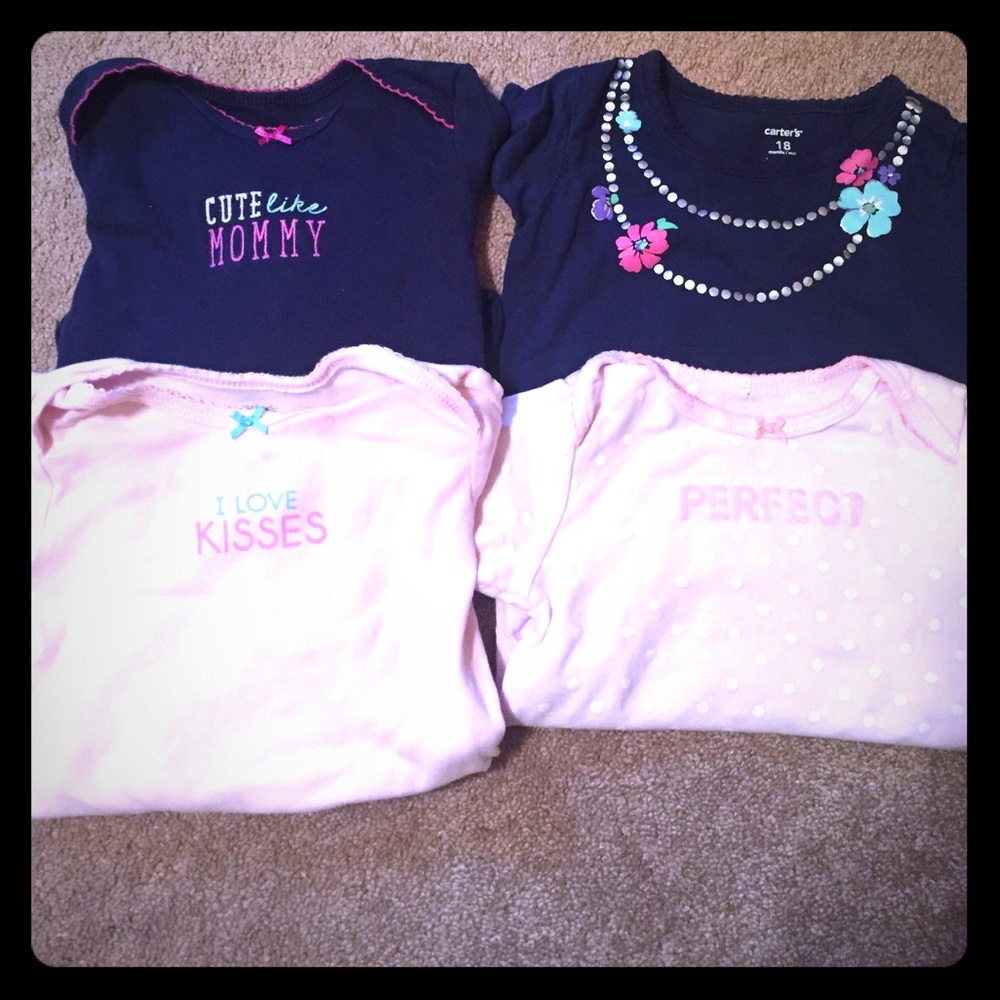 Lot of 4 baby girl onesies