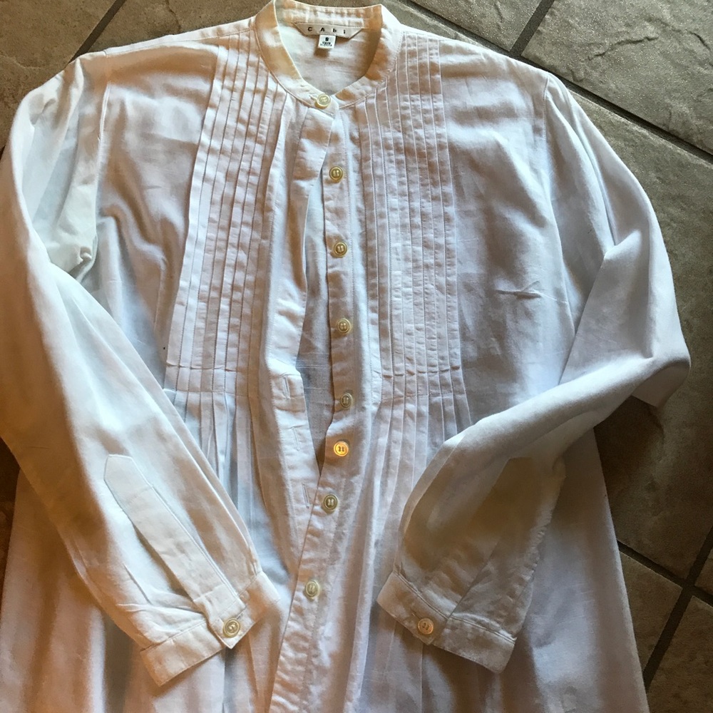 Linen tuxedo top