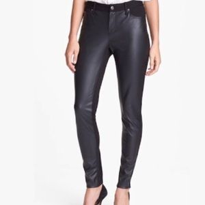 {Vince Camuto} Faux Leather Ponte Skinny Pants