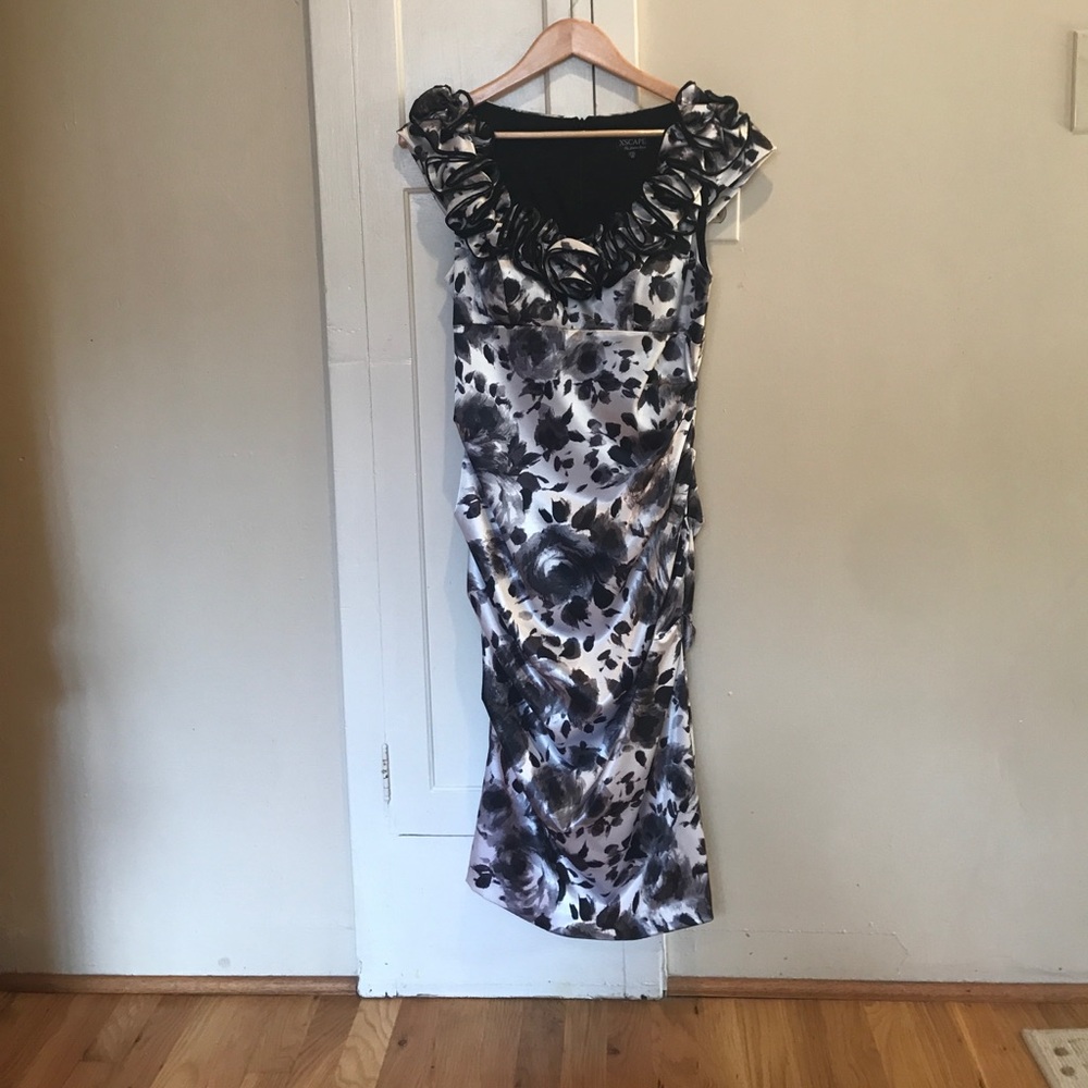 Grey/Black and white semi formal dress