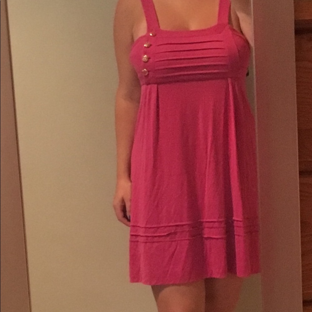 Marc by Marc Jacobs pink dress w/gold buttons