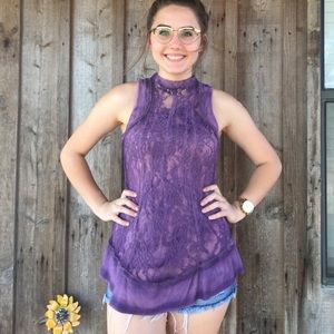 Gimmicks layered lace tank