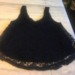 Hollister Blue  Sleeveless crop top