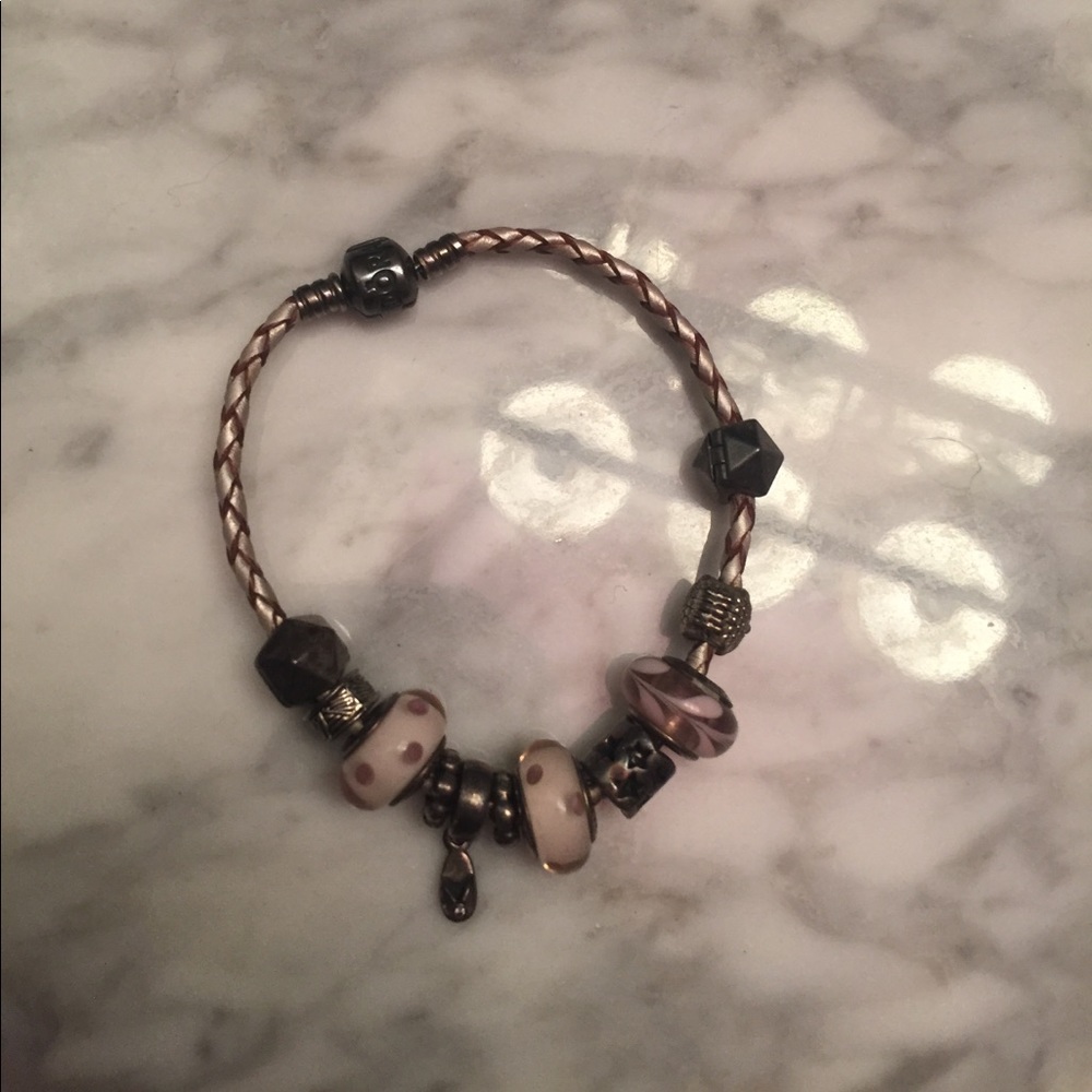 PANDORA BRACELET WITH 11 CHARMS RARE AND REIRED