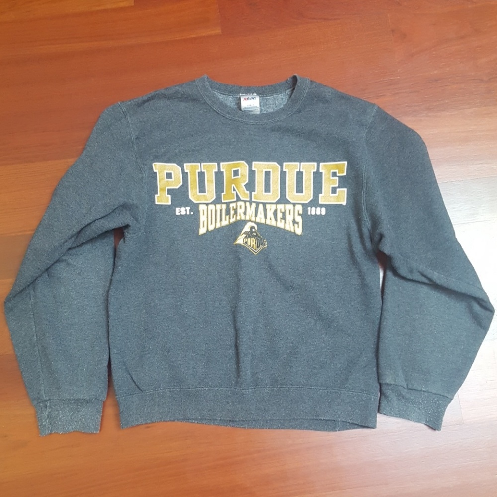 Gray PURDUE Boilermakers crewneck sweatshirt