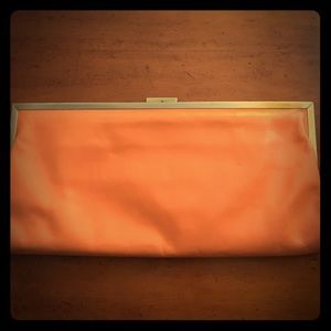 HOBO Sherbet Orange Large Leather Clutch