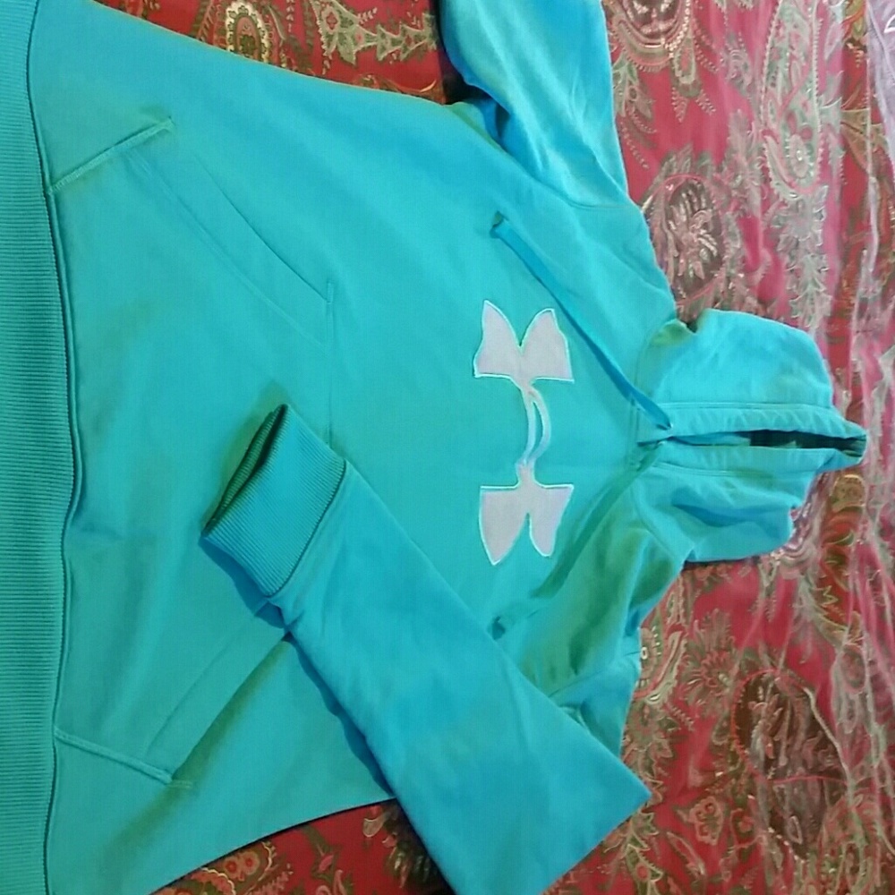 EUC Under Armour Teal/Gray Hoodie