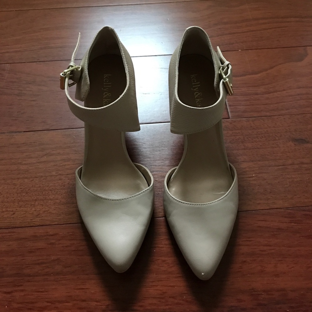 Classic Nude Ankle Wrap Heels