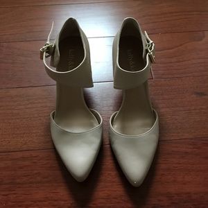 Classic Nude Ankle Wrap Heels