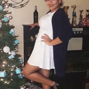 Navy Shaggy Cardigan