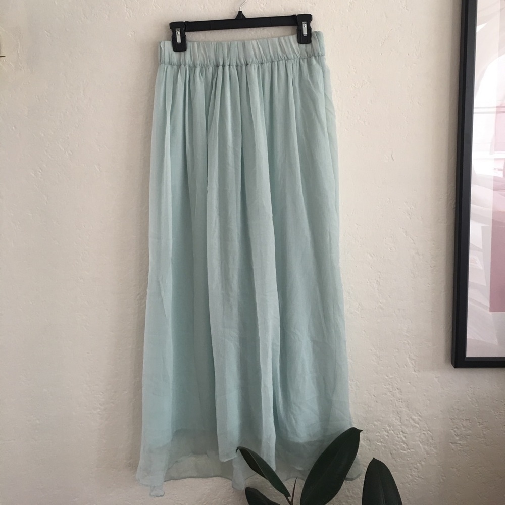 Zara Mint Maxi Skirt