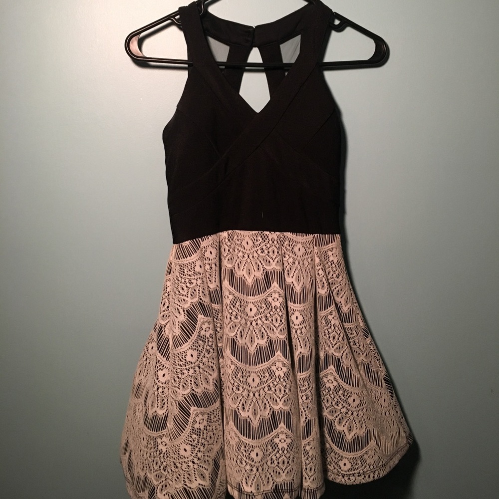 Black white homecoming dress