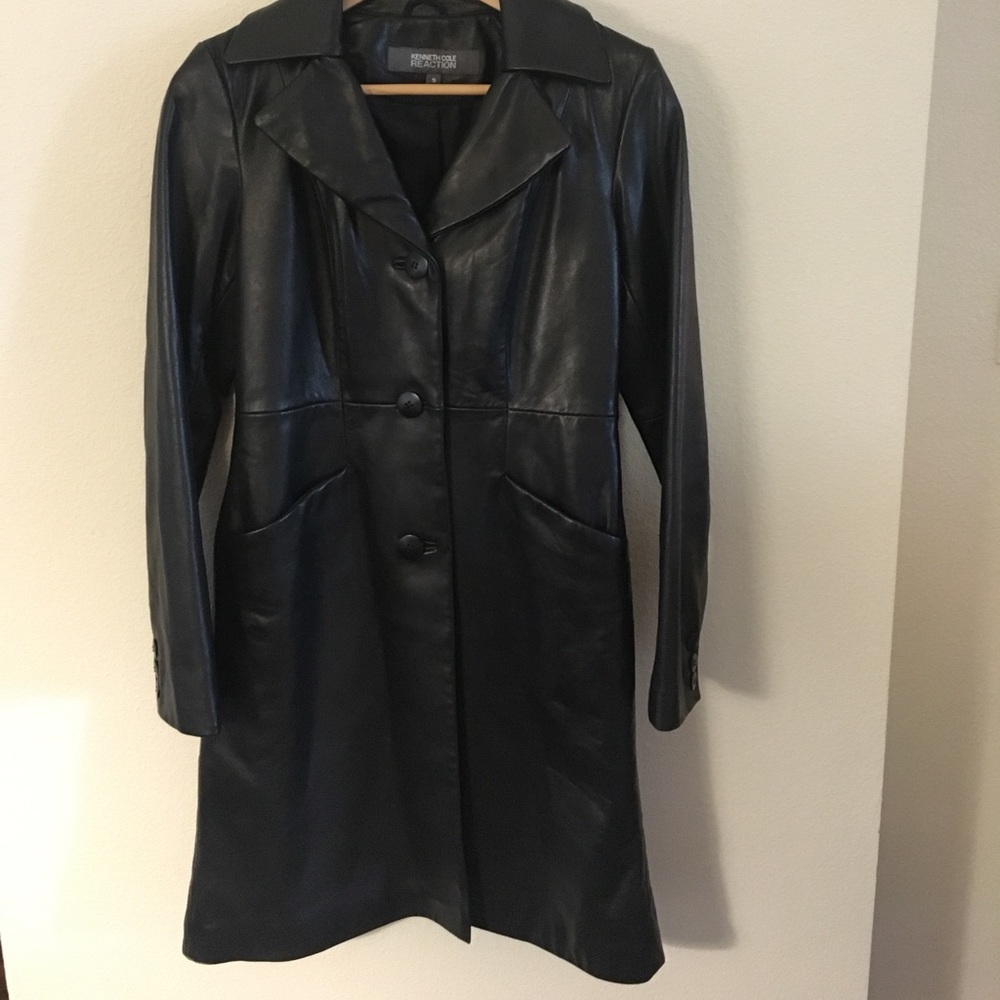 Clothing/ Leather rain coat