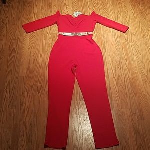 Red jumpsuit