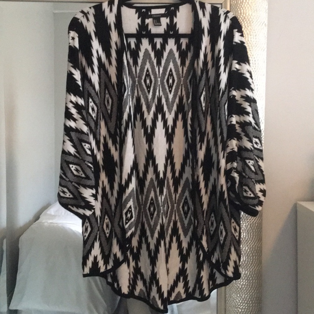Aztec print flowy cardigan