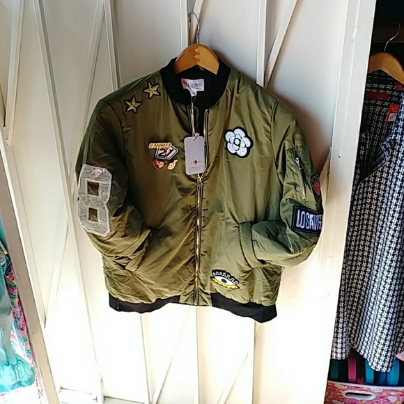 Unisex Bomber Jacket, Have Green, Black, + Silver - Picture 1 of 7