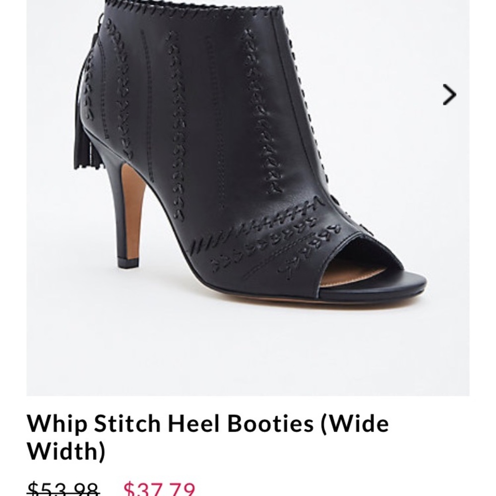 Open toed booties, NWT