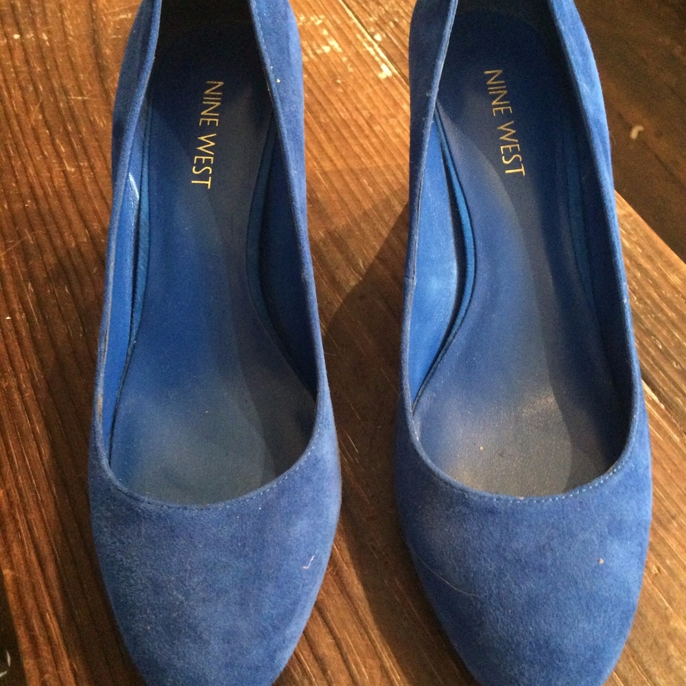 Gorgeous Block Heel Electric Blue