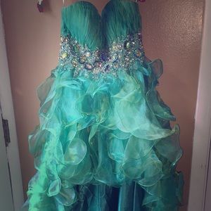Green dress $300 Blue dress $50 Gold dress $60